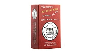 Not Parent Approved card game box with cartoonish illustrations
