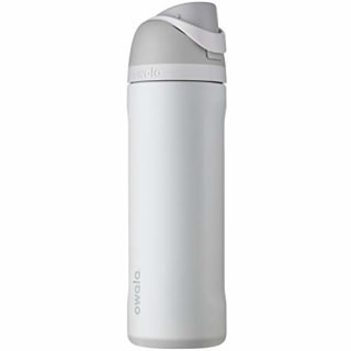 Owala FreeSip Water Bottle in marshmallow white color