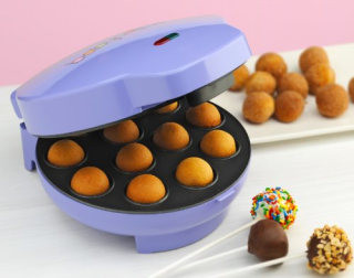 Babycakes Cake Pop Maker purple appliance making cake pops