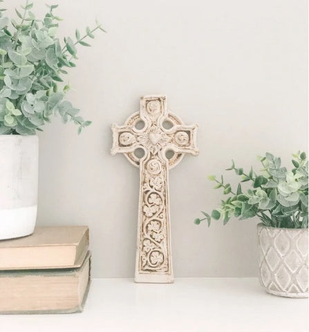 Slane Abbey Cross with heart detail, a personal and faith-affirming gift for daughters.
