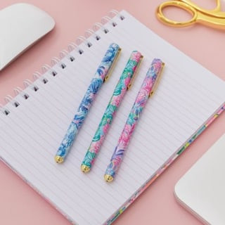 Lilly Pulitzer Ink Pen Set of four colorful patterned pens