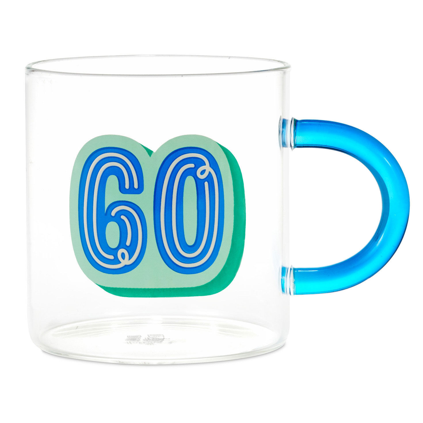 Glass 60th Birthday Mug, 17.5 oz.