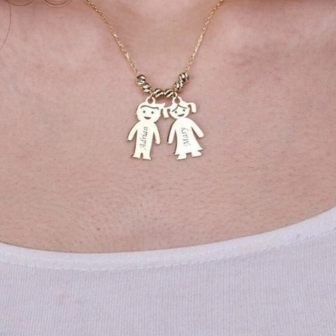 Necklace with Kids' Names for Mothers