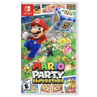 Mario Party Superstars game case for Nintendo Switch featuring Mario and friends