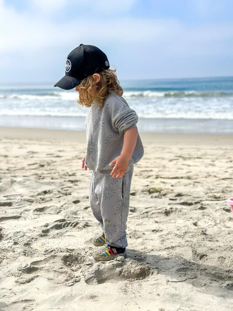 Toddler Boy Wearing Rylee and Cru Clothing