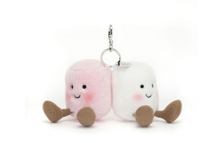 Jellycat Amuseables Pair of Marshmallows Bag Charm plush keychain