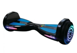 Razor Black Label Hovertrax with LED Lights hoverboard in black and blue