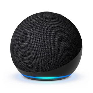 Amazon Echo Dot 5th Gen smart speaker in charcoal color
