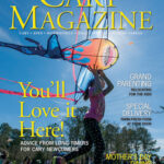 Cover of Cary Magazine May 2015 issue featuring articles about local Cary businesses and community events