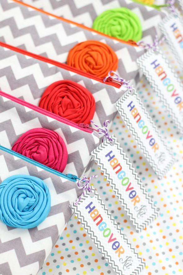 Bachelorette Party Gift Ideas Rosette Pouches