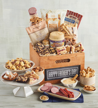 Father’s Day Chalkboard Gift Crate with assorted snacks