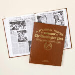 Customized football history book from The Washington Post, a christmas gift idea for boyfriend who loves sports