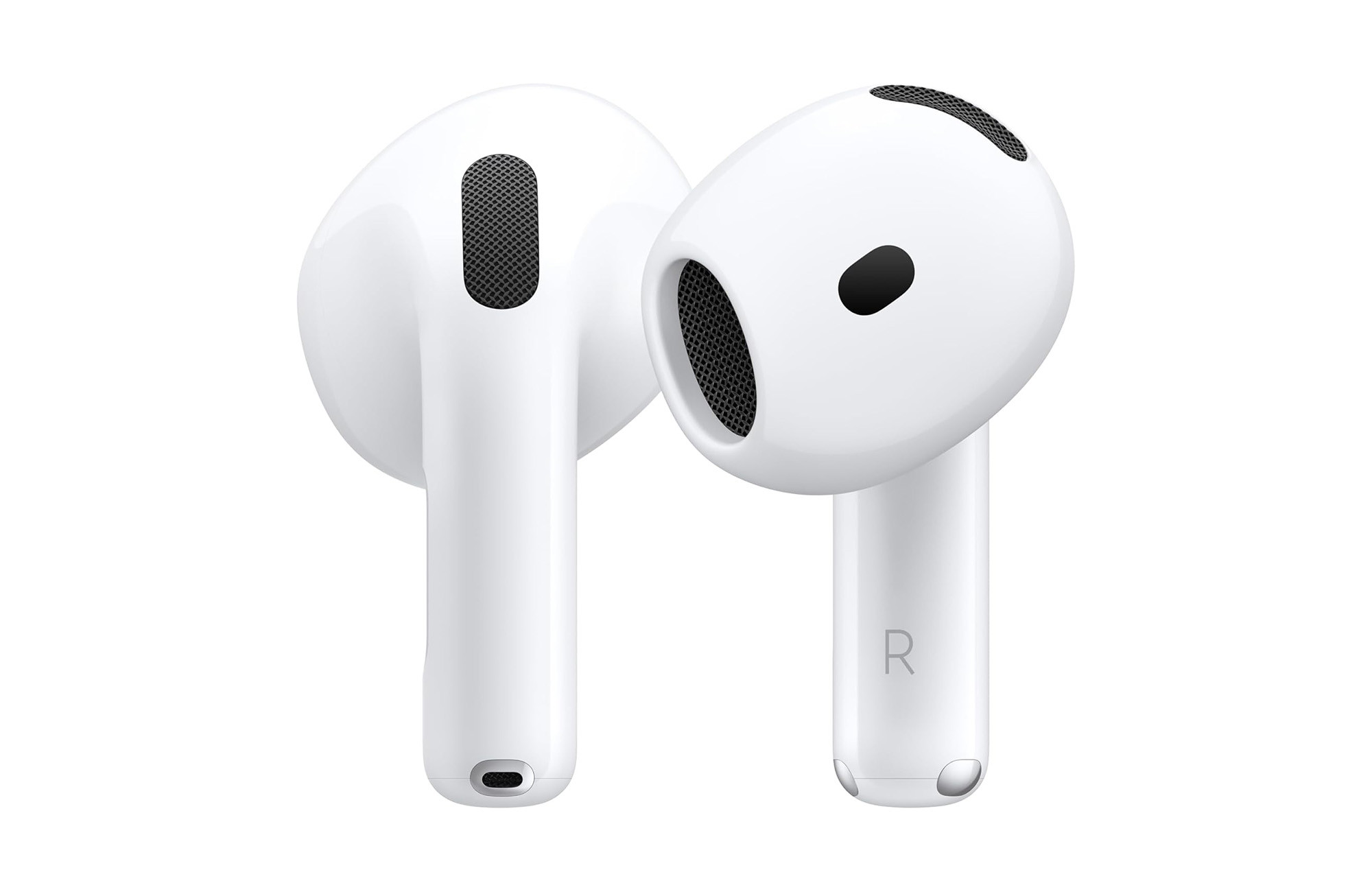 Apple AirPods 4, showcasing their design and charging case, emphasizing the latest model with advanced features for audio enjoyment.