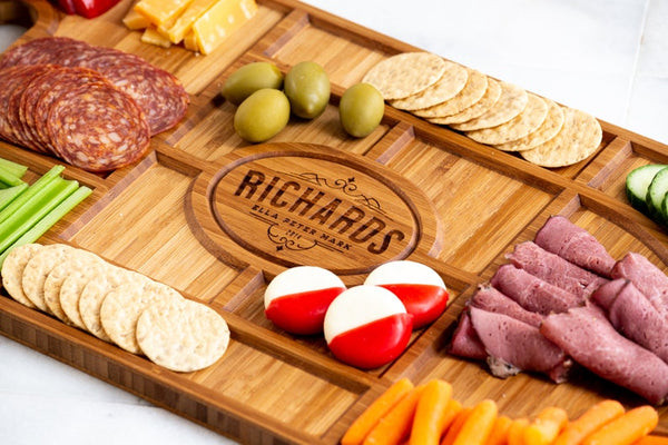 Personalized Charcuterie Board: A romantic and practical gift for wife, perfect for picnics and elegant home entertaining