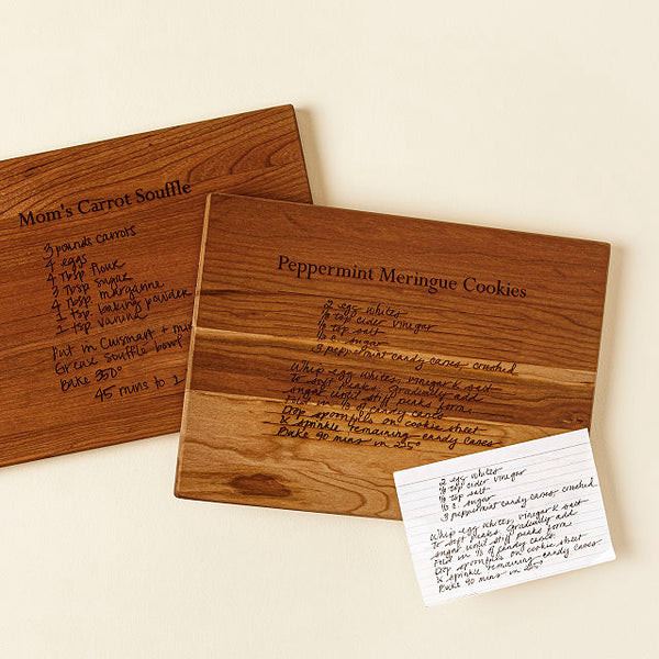 Personalized Family Recipe Carved Cutting Board: A romantic gift for wives who love cooking, blending family heritage with kitchen practicality