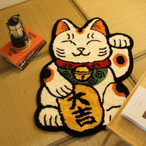Raw Emotions New Year Lucky Cat Rug, an urban style gift for cat lovers