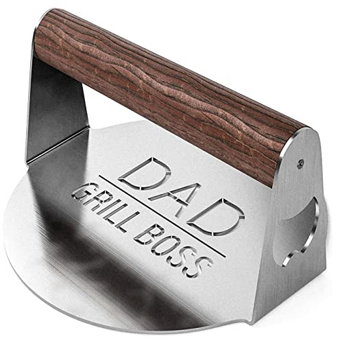 GALVANOX Dad BBQ Grill Press, a fun and functional birthday gift for the grilling dad