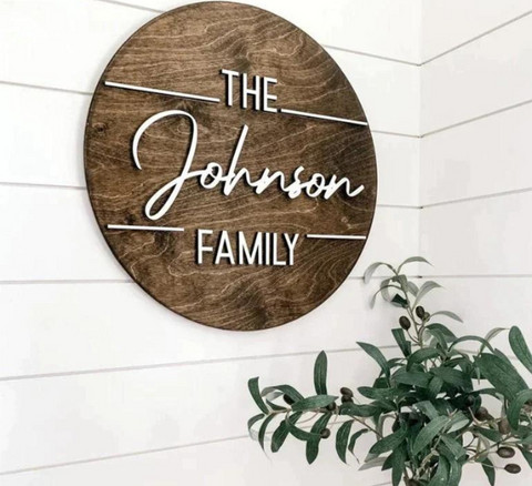 Personalized Wooden Family Wall Sign