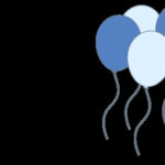 Balloons decorating a Bar Mitzvah celebration