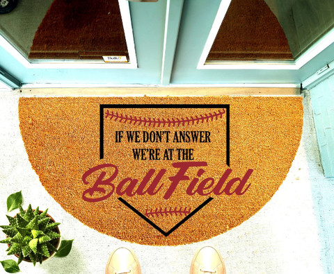 Baseball Themed Home Doormat
