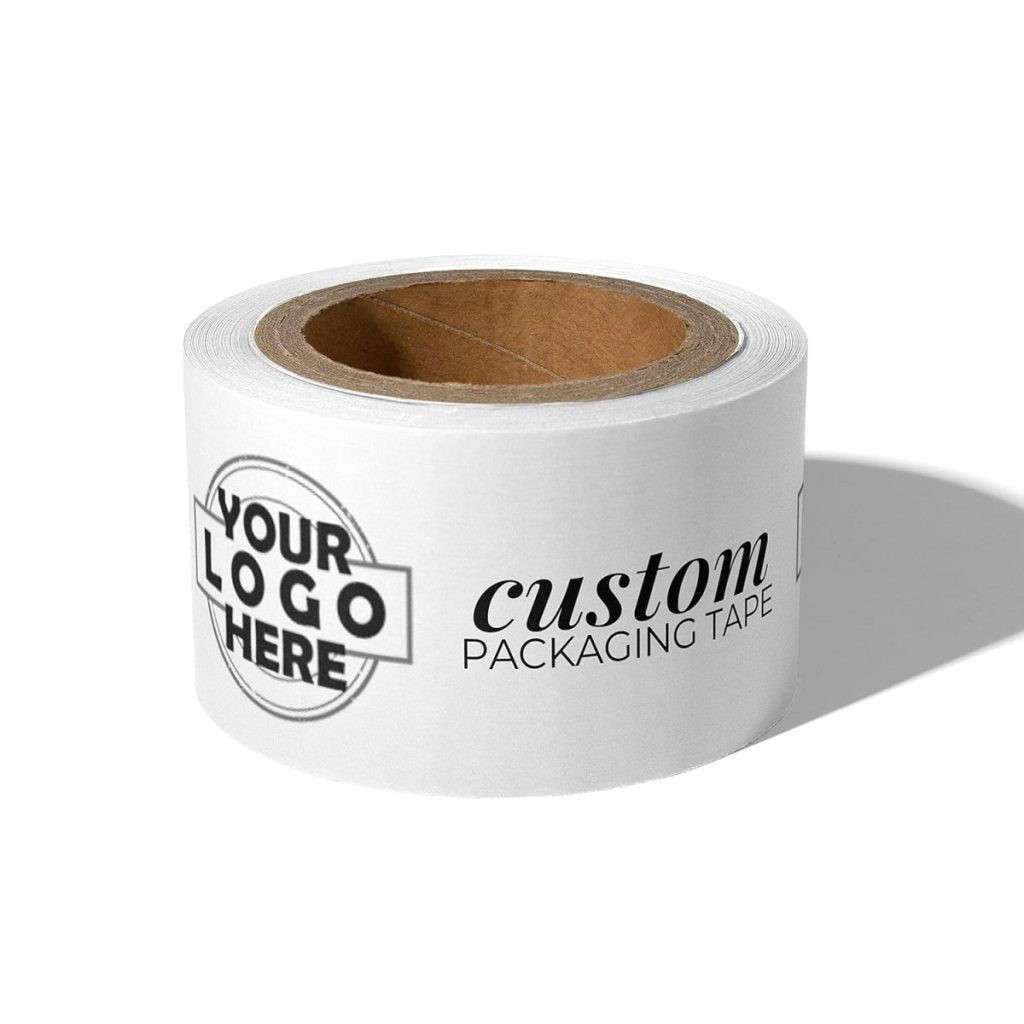 A roll of custom packaging tape designed for gift wrapping, featuring the words , showcasing personalized packaging tape for unique gift presentation.