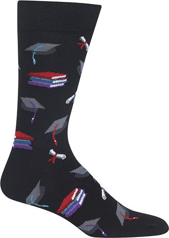 Novelty Casual Crew Socks with Flag Design
