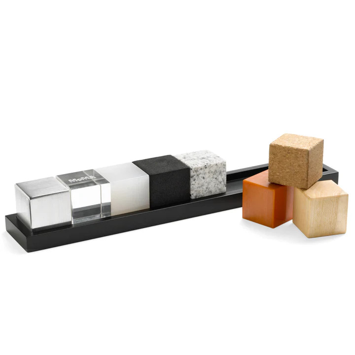 Architect’s Cubes set showcasing different material cubes