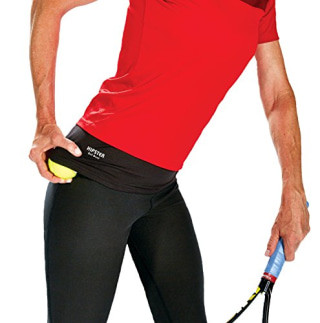 Blue Hipster Ball Band worn on hip with tennis balls