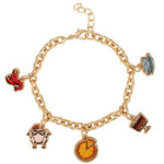 Friends TV Show Charm Bracelet featuring iconic symbols like a turkey and pizza