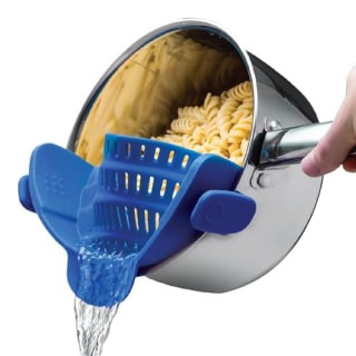 Kitchen Gizmo Snap N Strain Pot Strainer, a convenient cooking gadget for Father's Day gifts