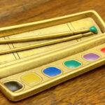 Vintage Artist’s Paint Palette lapel or tote bag pin