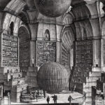 La salle des planètes. Etching by Erik Desmazières. Image Source