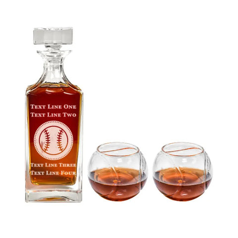 Artisan Baseball Glassware Set
