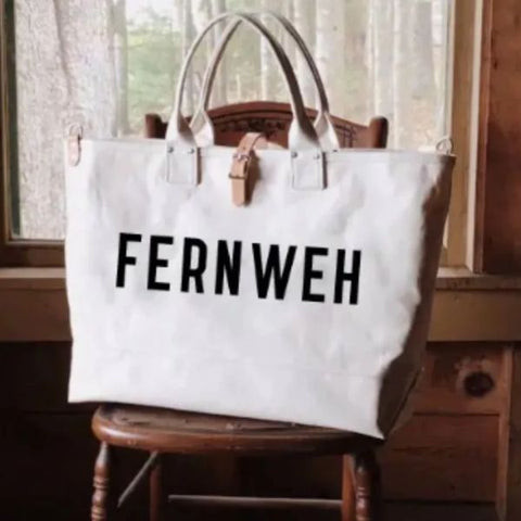 Fernweh travel tote bag camping gift