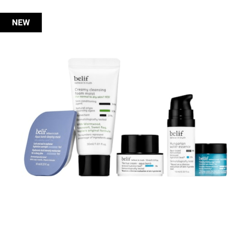 Belif Winter Waterdrop Kit contents