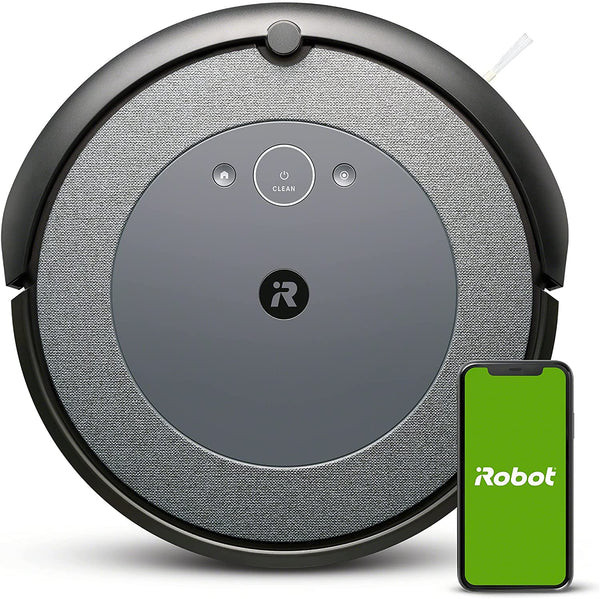 A Roomba Robotic Vacuum Cleaner cleaning a floor, a practical and time-saving birthday gift for a wife.