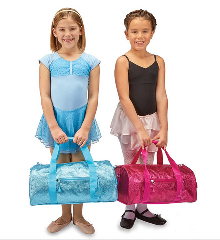 Personalized Kids Glitter Duffle Bag