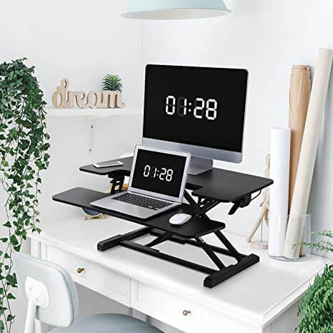 Standing desk converter