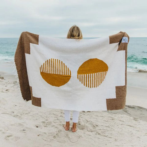 Camping blanket gift at beach