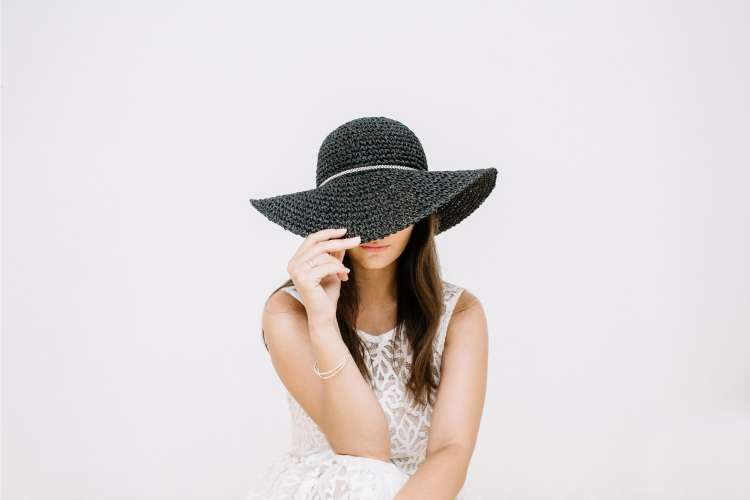 Chic hat, a fashionable birthday gift idea for wife, adding style and sun protection to any ensemble (via Canva)