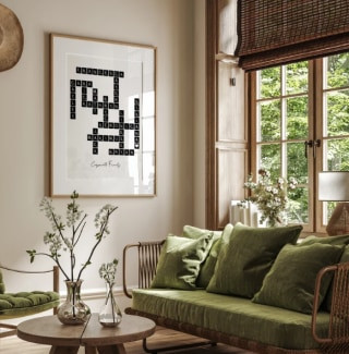Personalized Crossword Print Grandma Christmas Present