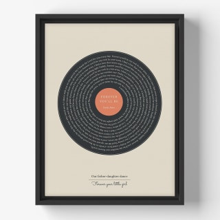 Lime &amp; Lou Dad's Playlist Custom Canvas, personalized art Father's Day gift for husbands