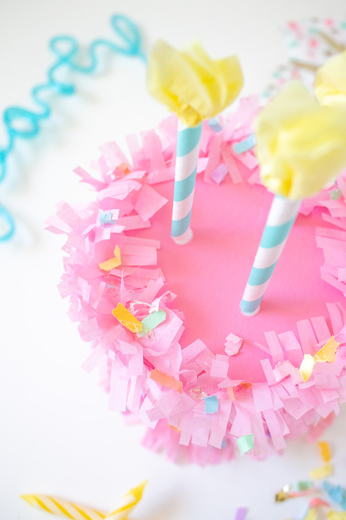 DIY Birthday Cake Gift Box Open View