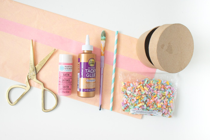 DIY Birthday Cake Gift Box with Straw Candles