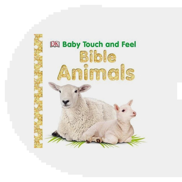 Baby Touch and Feel: Bible Animals by DK, an engaging and affordable baptism gift, introducing biblical themes through sensory experience.