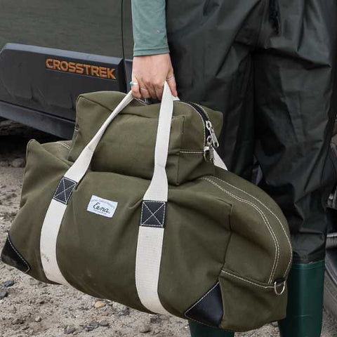 Canvas duffel bag camping gift