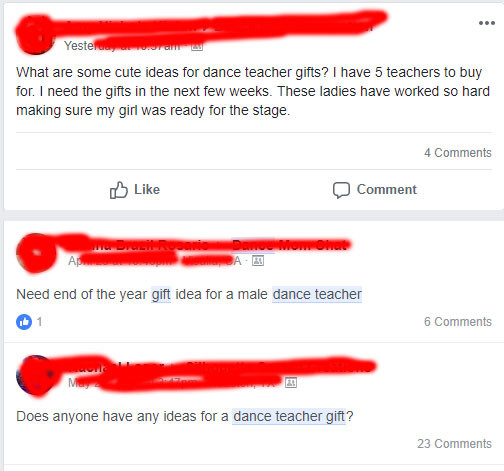 DANCE TEACHER GIFT IDEAS