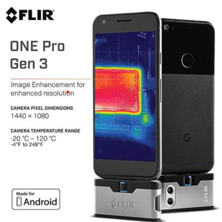 FLIR Thermal Imaging Camera Attached to Smartphone