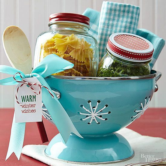 Mexican gift basket with salsa, tortilla chips, and taco shells