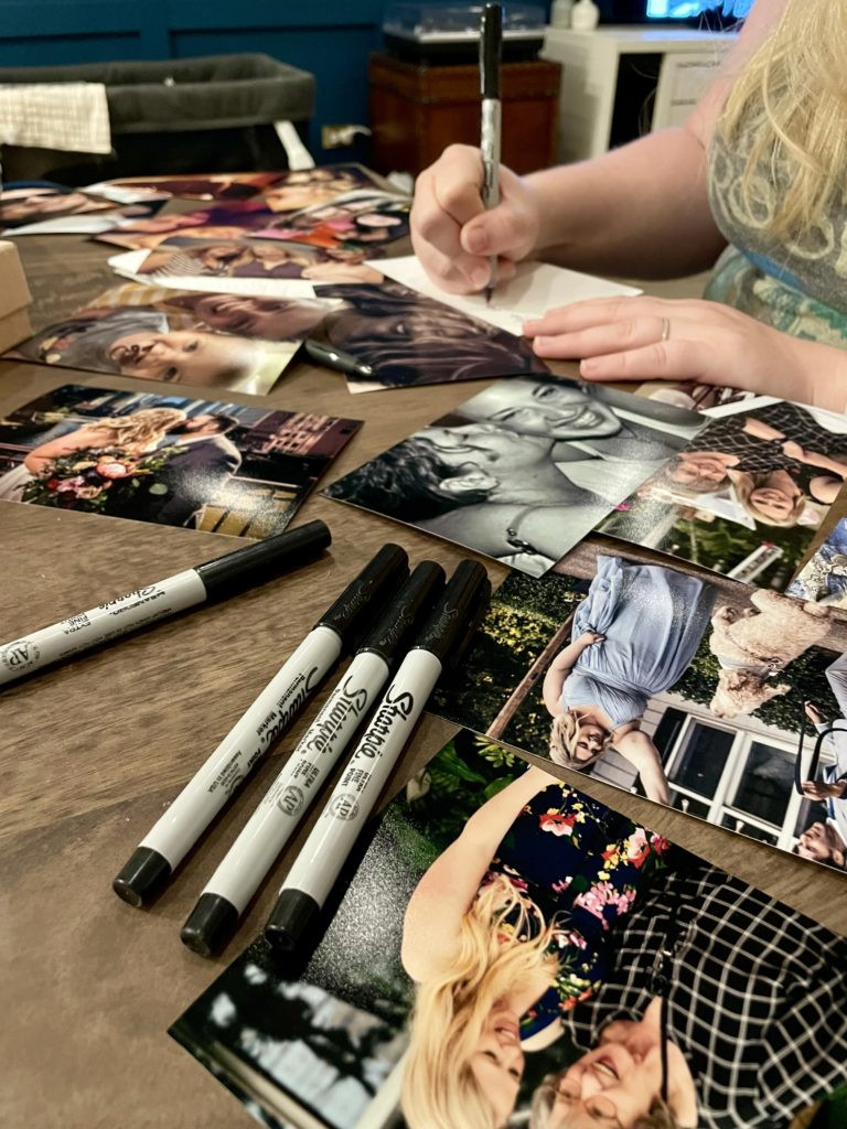 Handwritten notes attached to photos, adding a personal touch to daughter birthday gift ideas